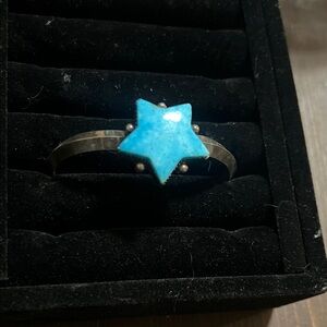 Turquoise Star and Sterling Silver Bracelet
